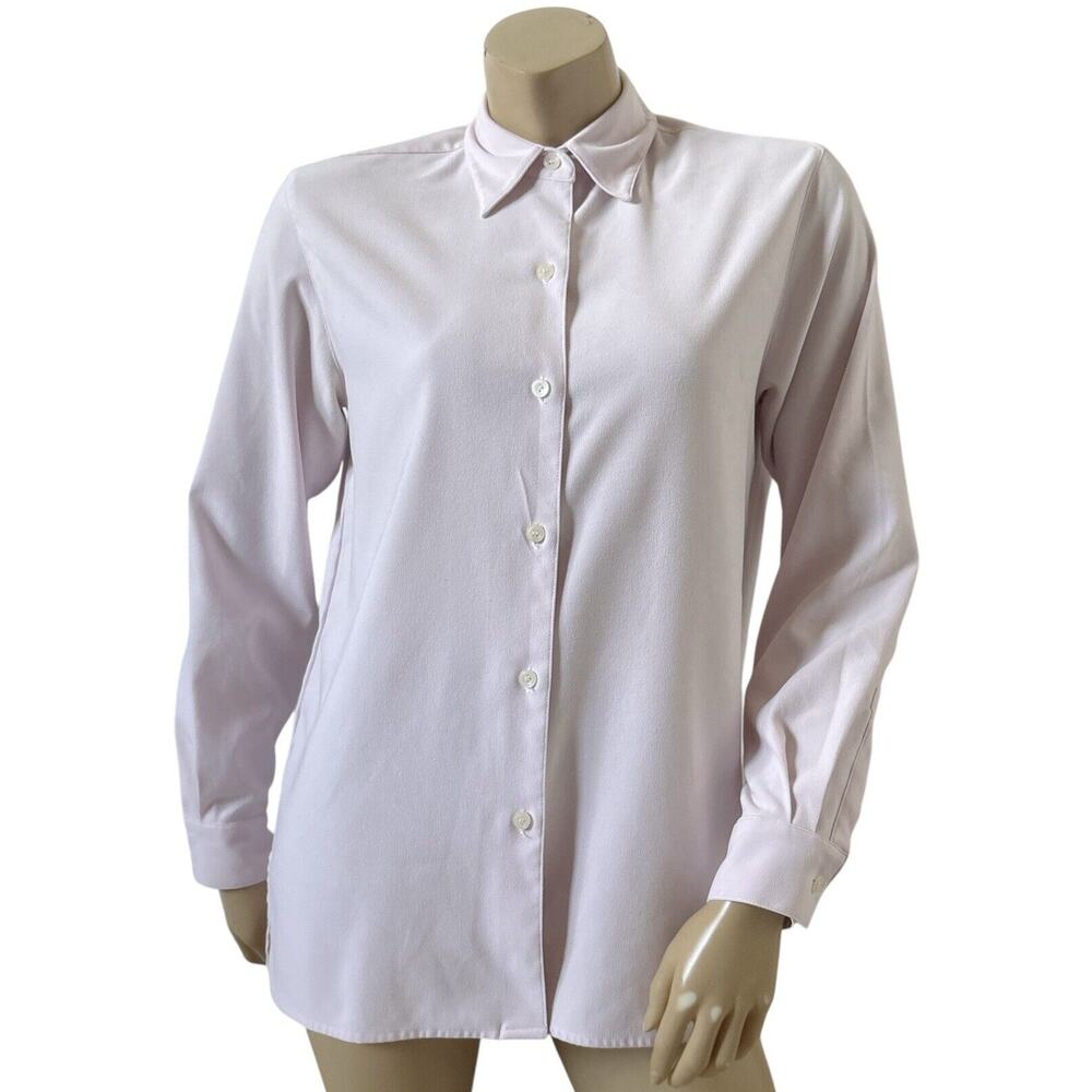 Liz Claiborne Liz Sport Pink Long Sleeve Button Front Shirt Small